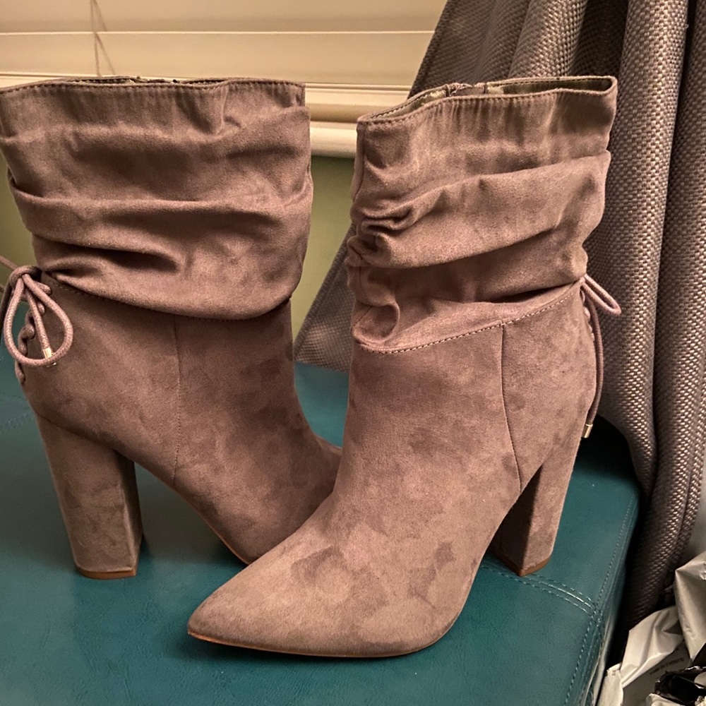 Gray boots